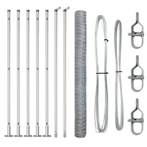 vidaXL Hitsattu metalliverkkoaita betoni-juurella 10 x 1,6 m (L x K)