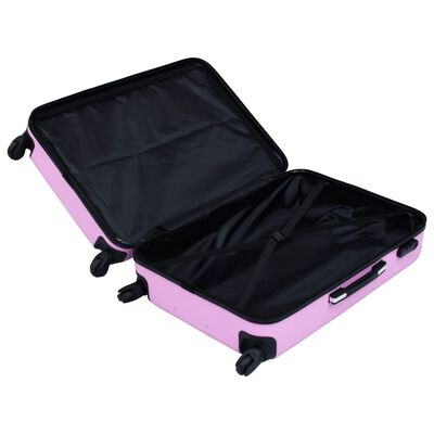 vidaXL Kovapintainen matkalaukku pinkki ABS