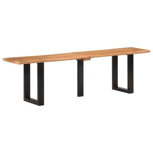 vidaXL Penkki 160 cm t&auml;ysi akasiapuu ja ter&auml;s