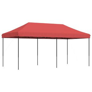 vidaXL Taitettava pop-up juhlateltta viininpunainen 580x292x315 cm