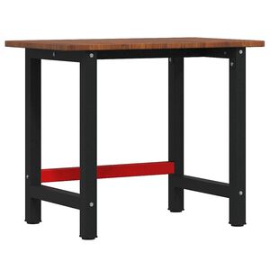vidaXL Ty&ouml;penkki tummanruskea 100x60x81,5 cm t&auml;ysi tammi suorakaide