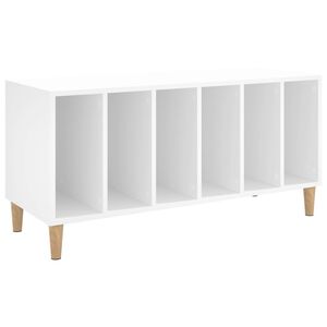 vidaXL LP-levyjen s&auml;ilytyskaappi valkoinen 100x38x48 cm tekninen puu