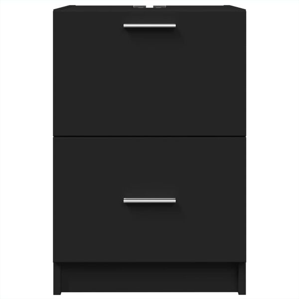 vidaXL Allaskaappi musta 40x37x59 cm tekninen puu