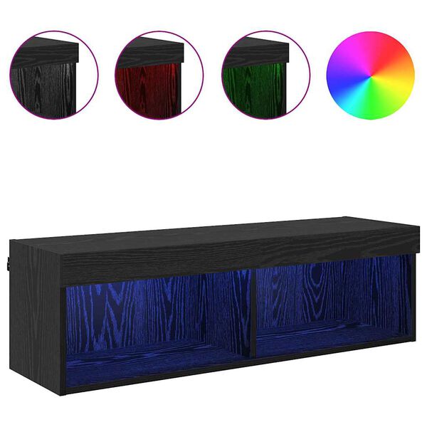 vidaXL TV-sein&auml;kaappi Panama Musta tammi. 100 x 30 x 30 cm