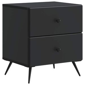 vidaXL Y&ouml;p&ouml;yt&auml;kaappi Musta 43 x 34,5 x 47,5 cm Tekninen puu