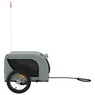 vidaXL Lemmikinkuljetuskärry polkupyörään harmaa/musta kangas ja rauta