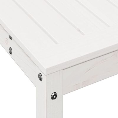 vidaXL Ruukutuspöytä hyllyllä valkoinen 82,5x35x75 cm täysi mänty