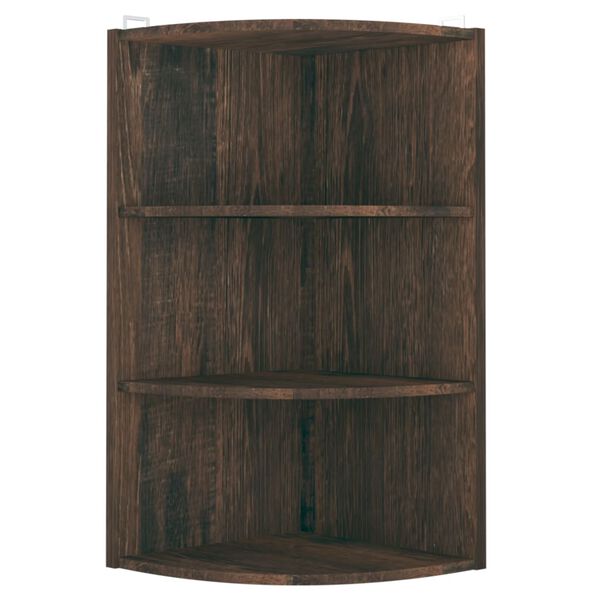 vidaXL Sein&auml;kulmahylly savutammi 30x31,5x60 cm lastulevy