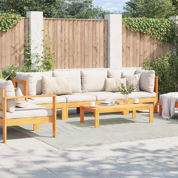 vidaXL Alue matot Neli&ouml; PALMERAS Vihre&auml; 240 x 240 cm Polyesteri