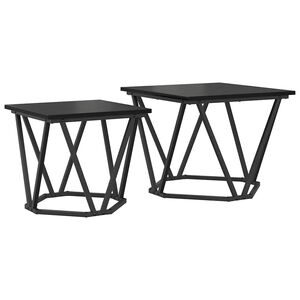 vidaXL Sivup&ouml;yt&auml;setti 2 pcs Musta tammi 50 x 50 x 40 cm