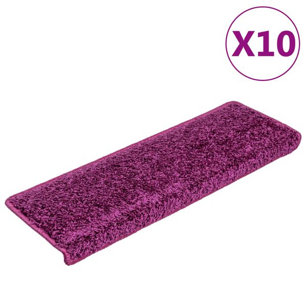 vidaXL Portaiden matot 10 kpl 65x21x4 cm violetti suorakaiteen muotoinen reuna