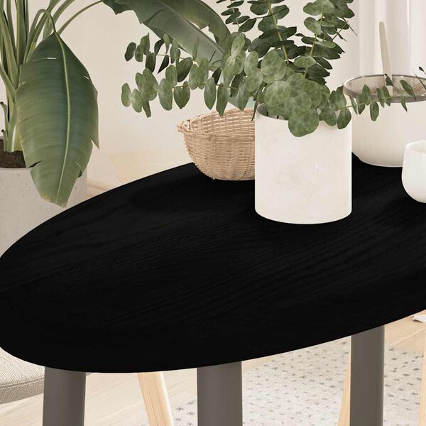 vidaXL P&ouml;yt&auml;levy Tummanruskea 80x40x4 cm Massiivipuu Tammi Soikea