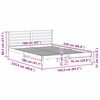 vidaXL Sängyn runko päätyllä Valkoinen 160 x 220 cm Massiivinen mänty