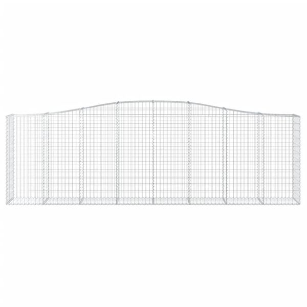 vidaXL Kaarevat kivikorit 5 kpl 400x50x120/140 cm galvanoitu rauta