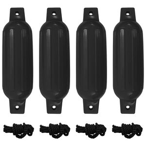 vidaXL Veneen lepuuttaja 4 kpl musta &Oslash; 11x40 cm PVC