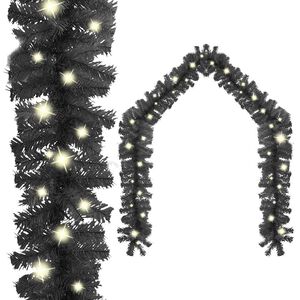 vidaXL Jouluk&ouml;ynn&ouml;s LED-valoilla 10 m musta