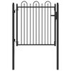 vidaXL Aitausportti DRONTEN 100 x 100 cm Metalli Musta Lukittava