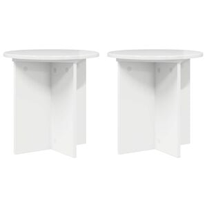 vidaXL Kasviteline 2 pcs Korkeakiiltoinen valkoinen 40 x 40 x 40 cm