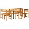 vidaXL Puutarhan Bistro Set 6 pcs Ruskea Tihe&auml; akasiapuu