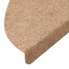 vidaXL Itsekiinnittyv&auml;t porrasmatot 10 kpl beige 56x17x3 cm
