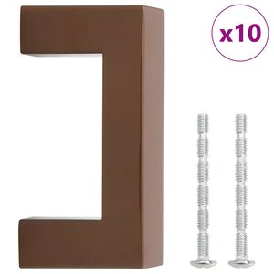 vidaXL Kaapin kahvat 10 kpl pronssi 64 mm ruostumaton ter&auml;s