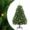 vidaXL Tekojoulukuusi 120 cm 150 LEDi&auml; L&auml;mpim&auml;n Valkoinen PVC ja ter&auml;s