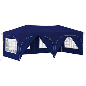 vidaXL Pop-up Juhlateltta 575 x 288 x 245 cm Sininen Oxford-kangas