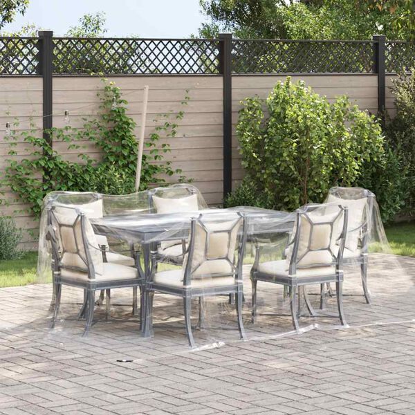 vidaXL kirkas suojapeite silmukoilla 3x5 m PVC