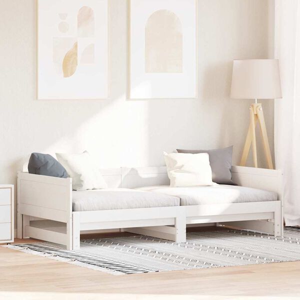 vidaXL Vedett&auml;v&auml; p&auml;iv&auml;s&auml;nky Valkoinen 203,5 x 184 x 56,5 cm