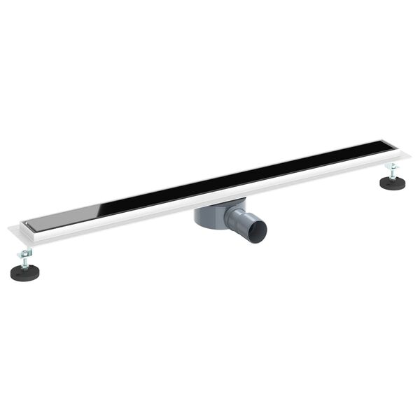 vidaXL Suihkukaivo lasikannella ja 360&deg; syphonilla Musta 90 cm