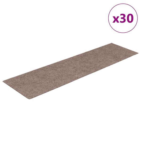vidaXL Porrasmatot itseliimautuvat 30 kpl 76x20 cm vaaleanruskea suorakaiteen muotoinen