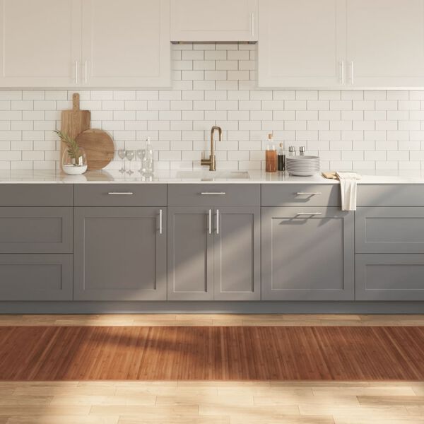 vidaXL Matto suorakaide ruskea 80x300 cm bambu