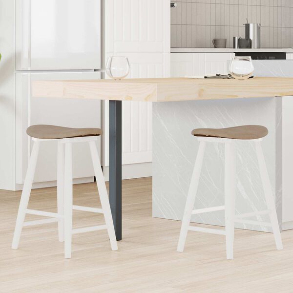 vidaXL Ruokatuolit 2 pcs Valkoinen 46 x 37 x 63 cm Kest&auml;v&auml; Kumipuinen