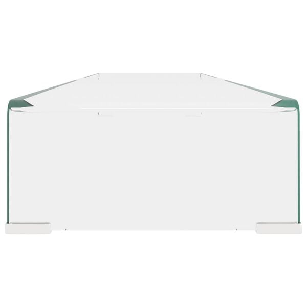 vidaXL TV-taso/N&auml;ytt&ouml;teline Kirkas Lasi 120x30x13 cm