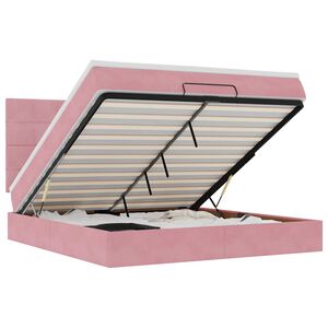 vidaXL Ottomaanis&auml;nky patjoineen pinkki 160x200cm sametti