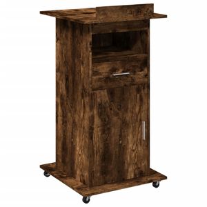 vidaXL Puhujan koroke py&ouml;r&auml;t/laatikko tammi 55x55x107 cm tekninen puu