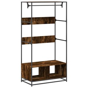 vidaXL Vaatekaappi savutammi 90x50x180 cm tekninen puu