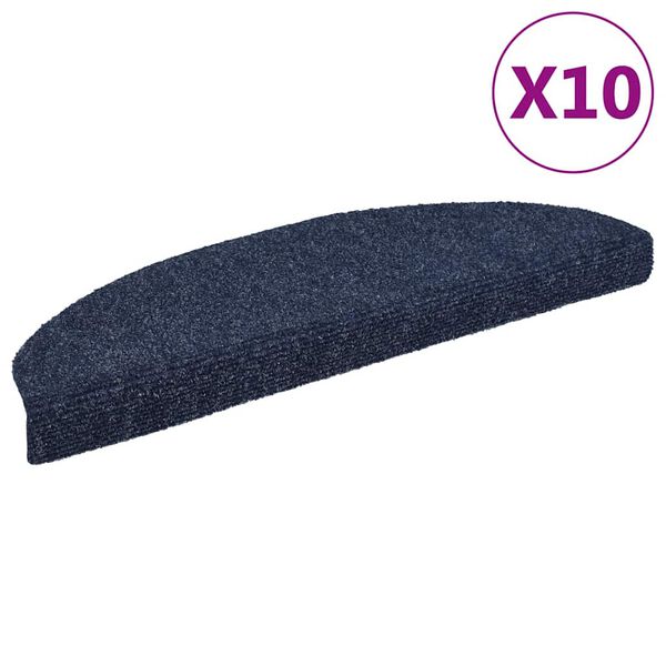 vidaXL Porrasmatot itseliimautuvat 10 kpl 65x21x4 cm sininen puolipy&ouml;re&auml; suuri