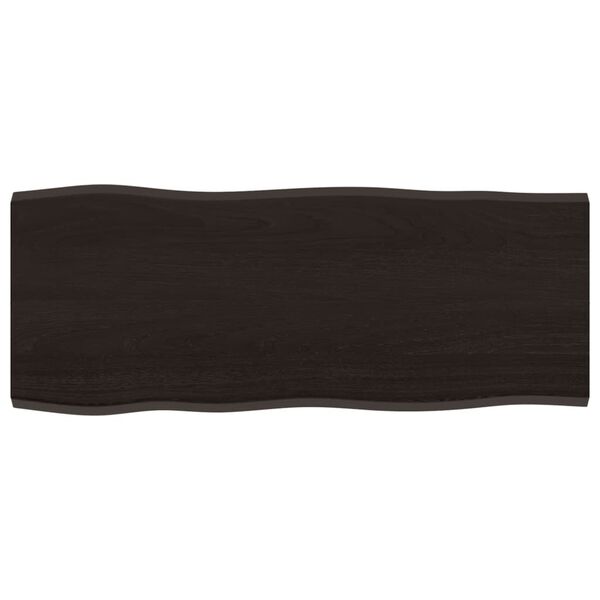 vidaXL P&ouml;yt&auml;levy t.ruskea 100x40x2 cm k&auml;sitelty t&auml;ystammi el&auml;v&auml; reuna