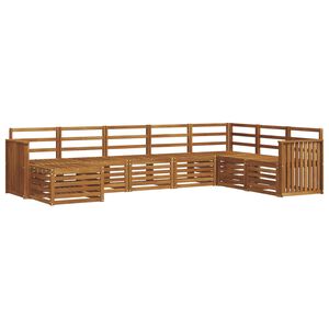 vidaXL Ulkosohvakokoelma 8 pcs Luonnollinen Tihe&auml; akasiapuu