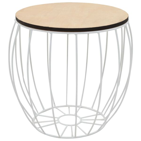 vidaXL Sohvapöytäsarja 3 osaa poppelivaneri ja rauta