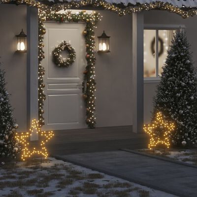 vidaXL Joulutähti valokoriste piikeillä 80 LED-valoa 60 cm