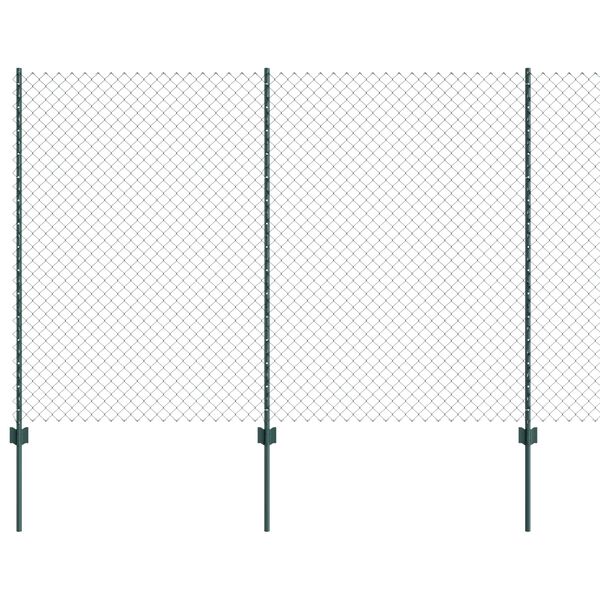 vidaXL Aita ja Tuki Vihre&auml; 1,6 x 10 m Ter&auml;st&auml; ja PVC:t&auml;