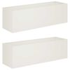 vidaXL Puutarha ruukku 2 kpl valkoinen 100 x 30 x 30 cm
