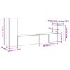 vidaXL 4-osainen TV-kaappisarja seinäkiinnitettävä vanhaa puuta