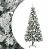 vidaXL Tekokuusi joulupalloilla 120 cm 150 LEDi&auml; L&auml;mpim&auml;n Valkoinen