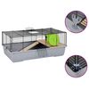 vidaXL Hamsterin h&auml;kki harmaa 80x45x34 cm polypropeeni
