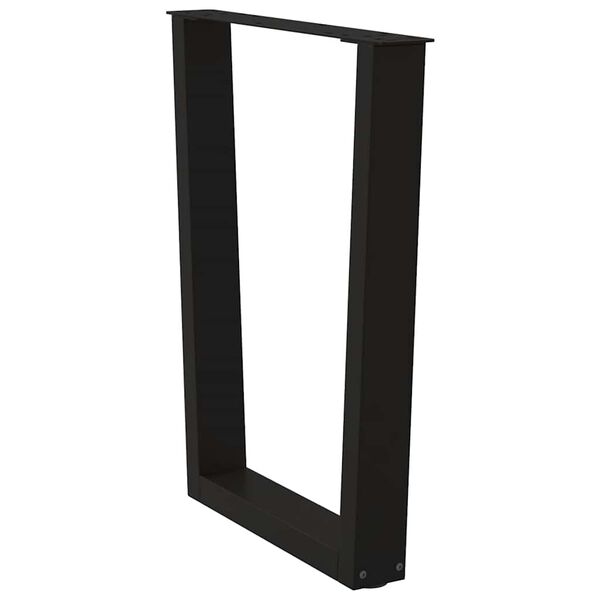 vidaXL Ruokapöydän jalat V-muotoiset 2 kpl musta 70x(72-73,3) cm teräs