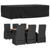 vidaXL Puutarhakalusteiden suoja musta 315x180x74 cm 420D Oxford