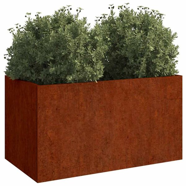 vidaXL Kukkalaatikko 62x40x39 cm Corten ter&auml;s